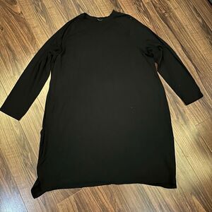 Eileen Fisher boxy tunic black dress xl